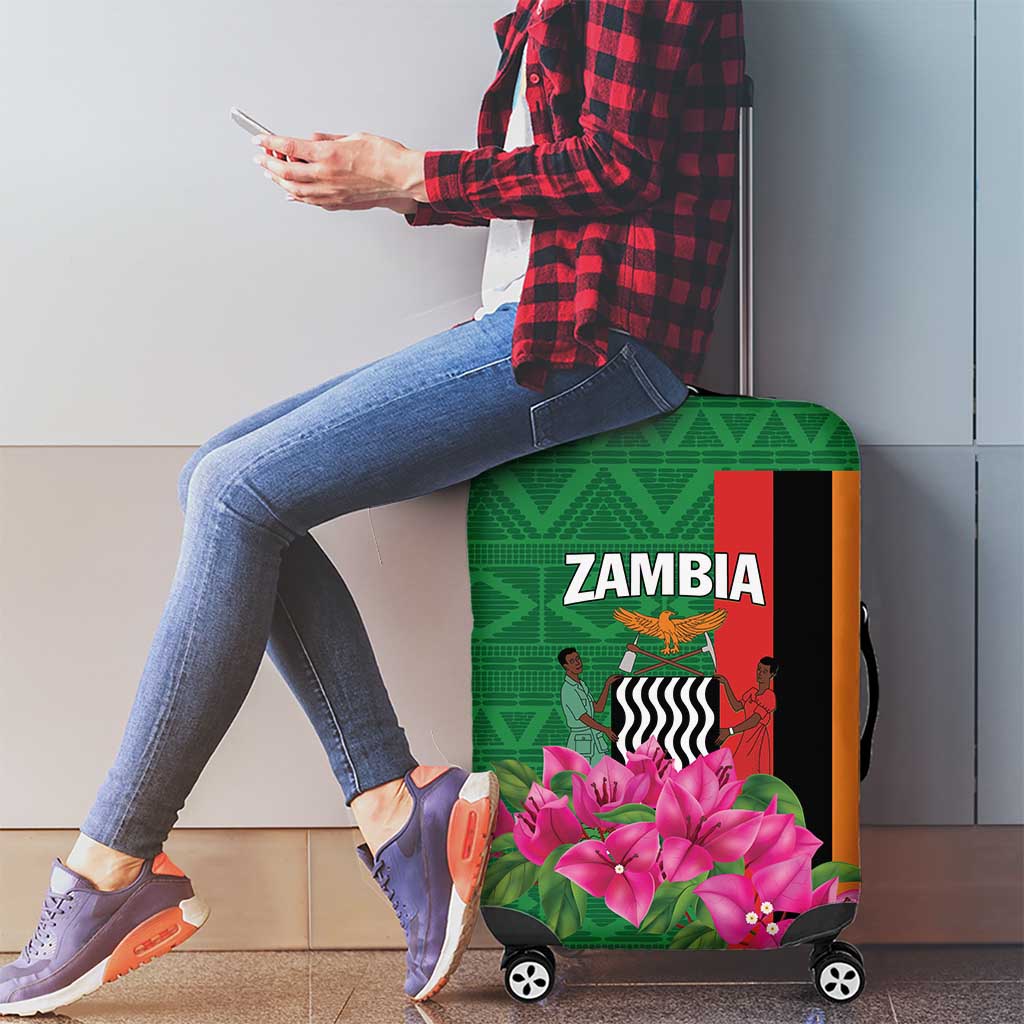 Zambia Luggage Cover Icitungu ca Zambia Bougainvillea - Wonder Print Shop