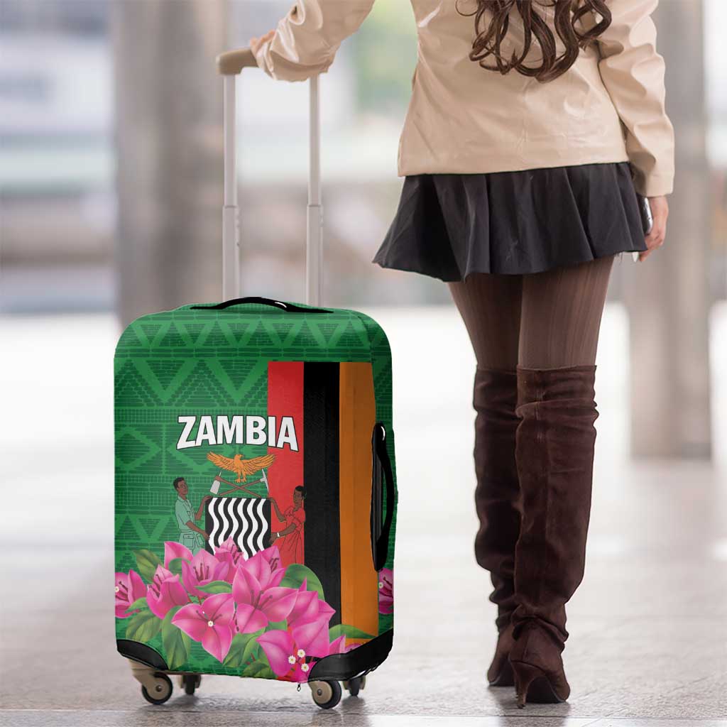 Zambia Luggage Cover Icitungu ca Zambia Bougainvillea - Wonder Print Shop