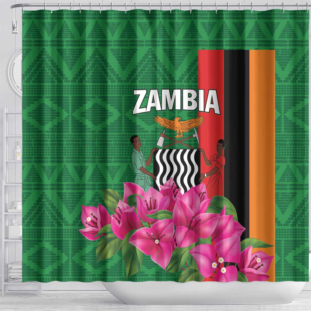 Zambia Shower Curtain Icitungu ca Zambia Bougainvillea