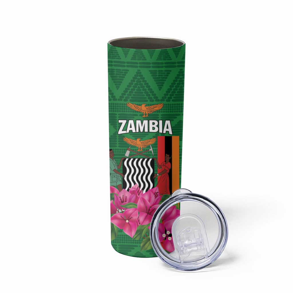 Personalized Zambia Skinny Tumbler Icitungu ca Zambia Bougainvillea - Wonder Print Shop