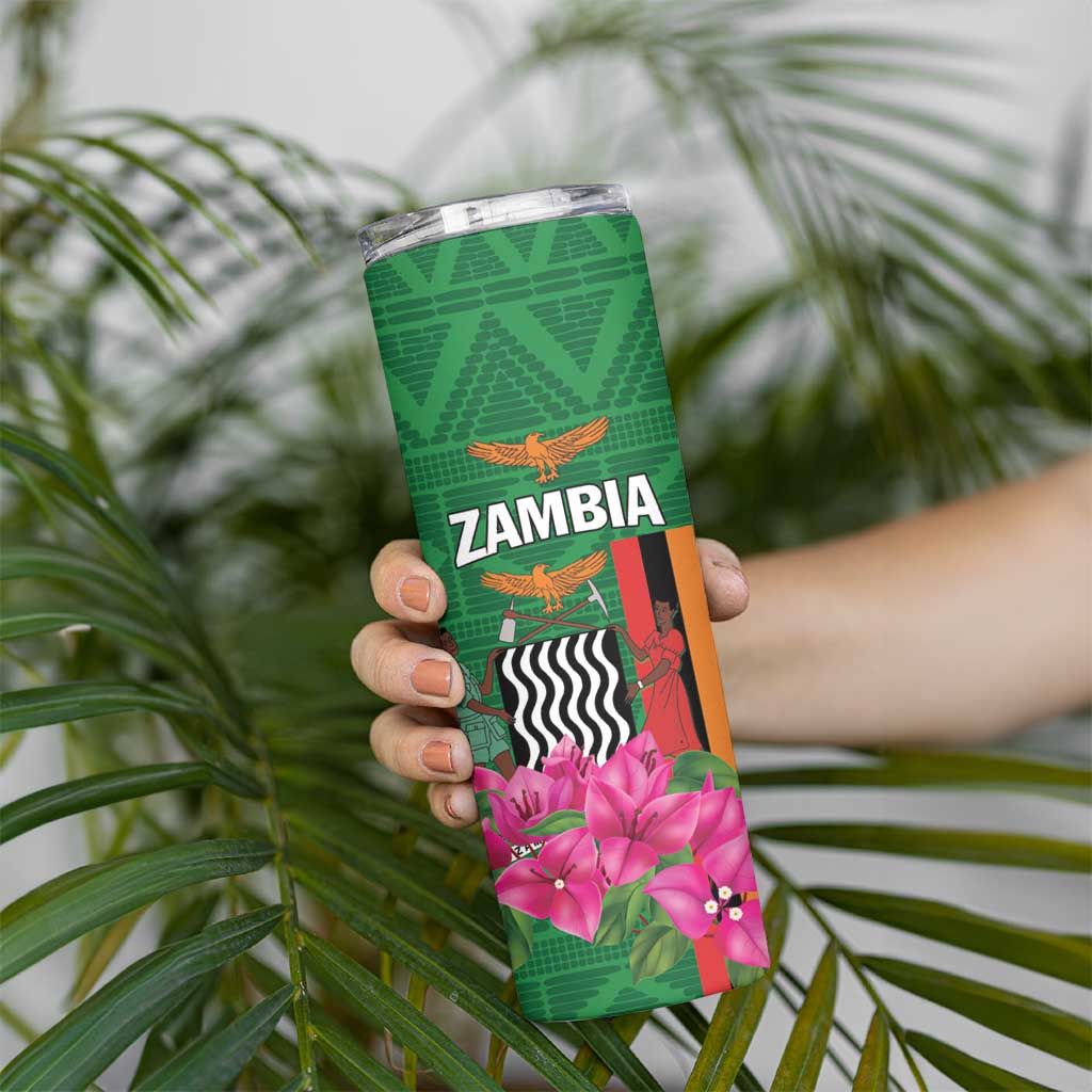 Personalized Zambia Skinny Tumbler Icitungu ca Zambia Bougainvillea - Wonder Print Shop
