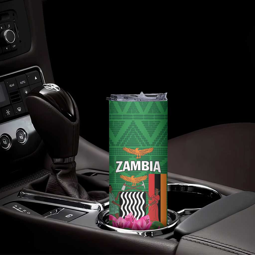 Personalized Zambia Skinny Tumbler Icitungu ca Zambia Bougainvillea - Wonder Print Shop