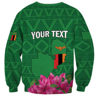 Personalized Zambia Sweatshirt Icitungu ca Zambia Bougainvillea - Wonder Print Shop