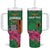 Personalized Zambia Tumbler With Handle Icitungu ca Zambia Bougainvillea - Wonder Print Shop