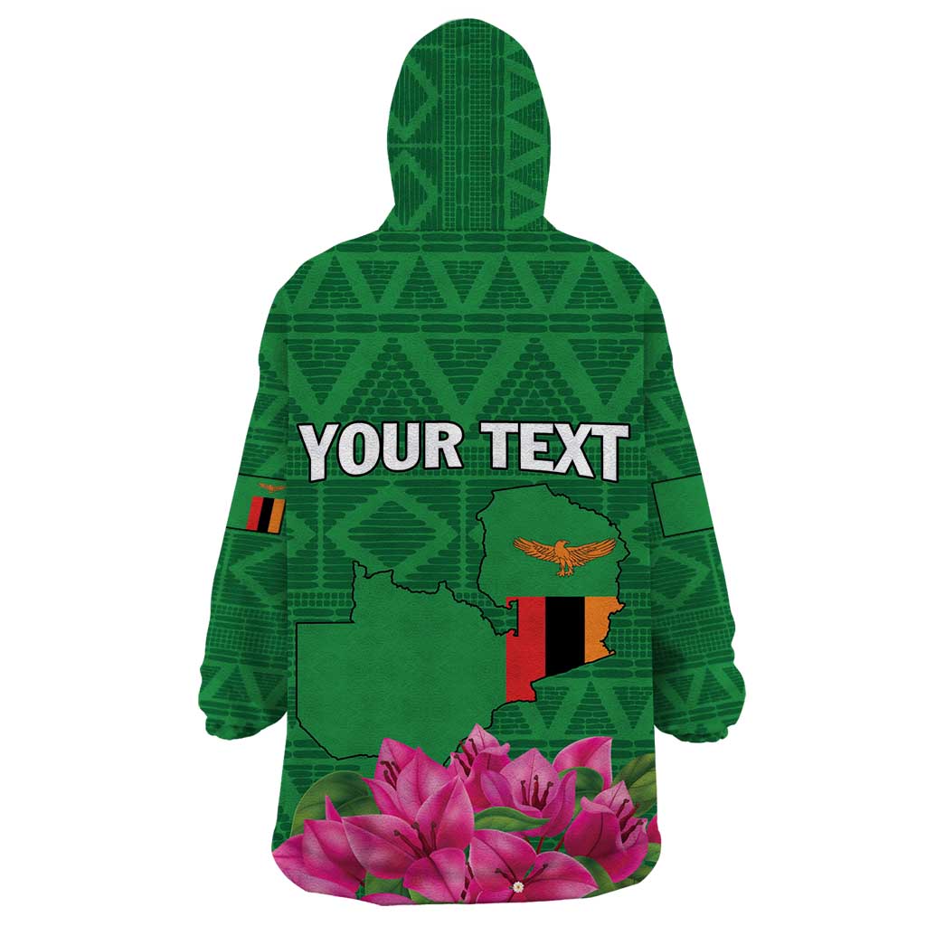 Personalized Zambia Wearable Blanket Hoodie Icitungu ca Zambia Bougainvillea - Wonder Print Shop