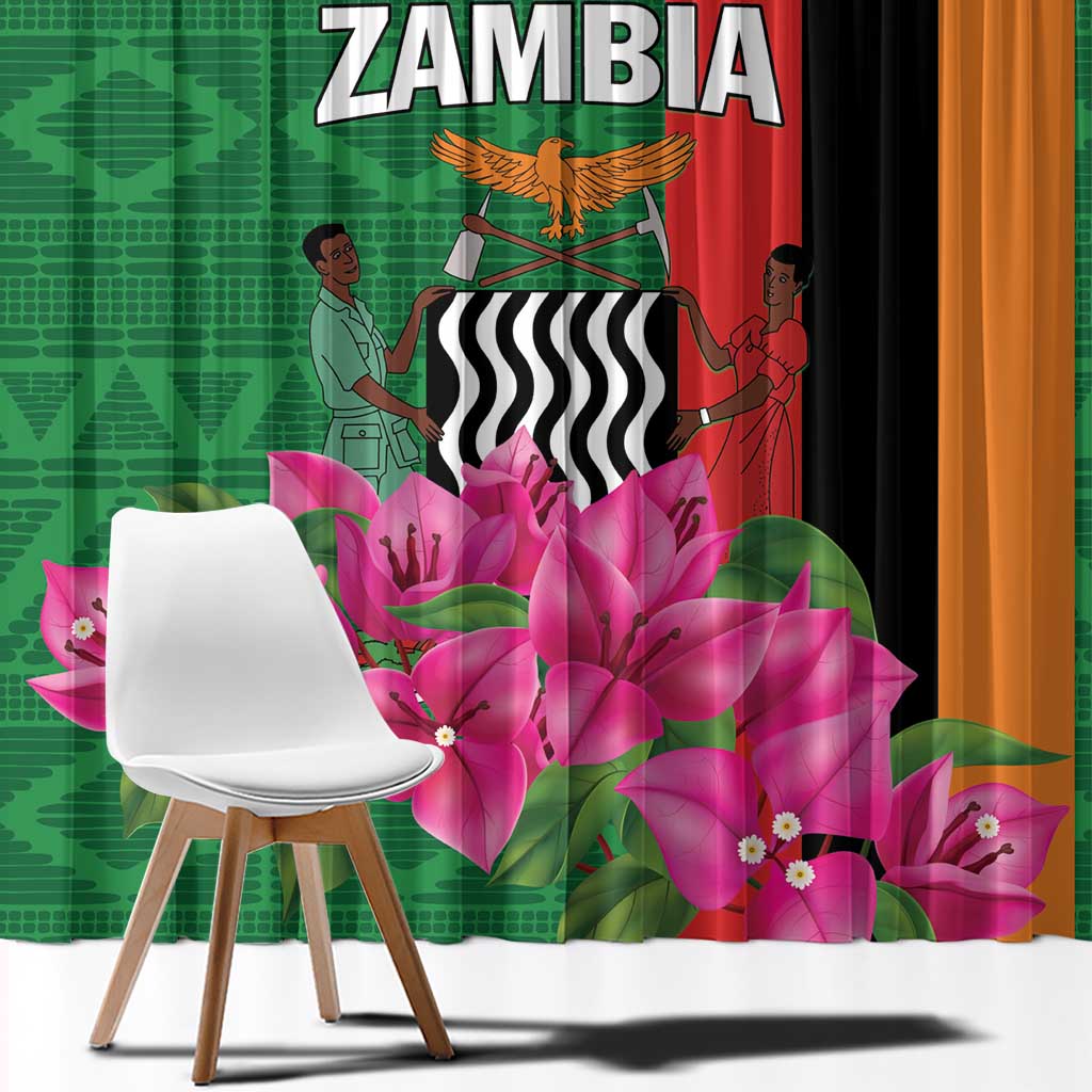 Zambia Window Curtain Icitungu ca Zambia Bougainvillea - Wonder Print Shop