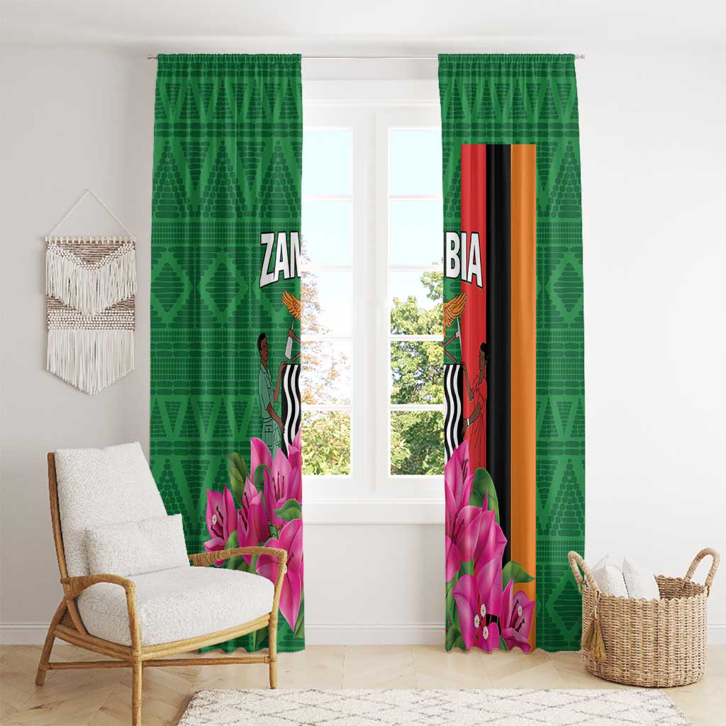 Zambia Window Curtain Icitungu ca Zambia Bougainvillea - Wonder Print Shop