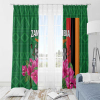 Zambia Window Curtain Icitungu ca Zambia Bougainvillea - Wonder Print Shop