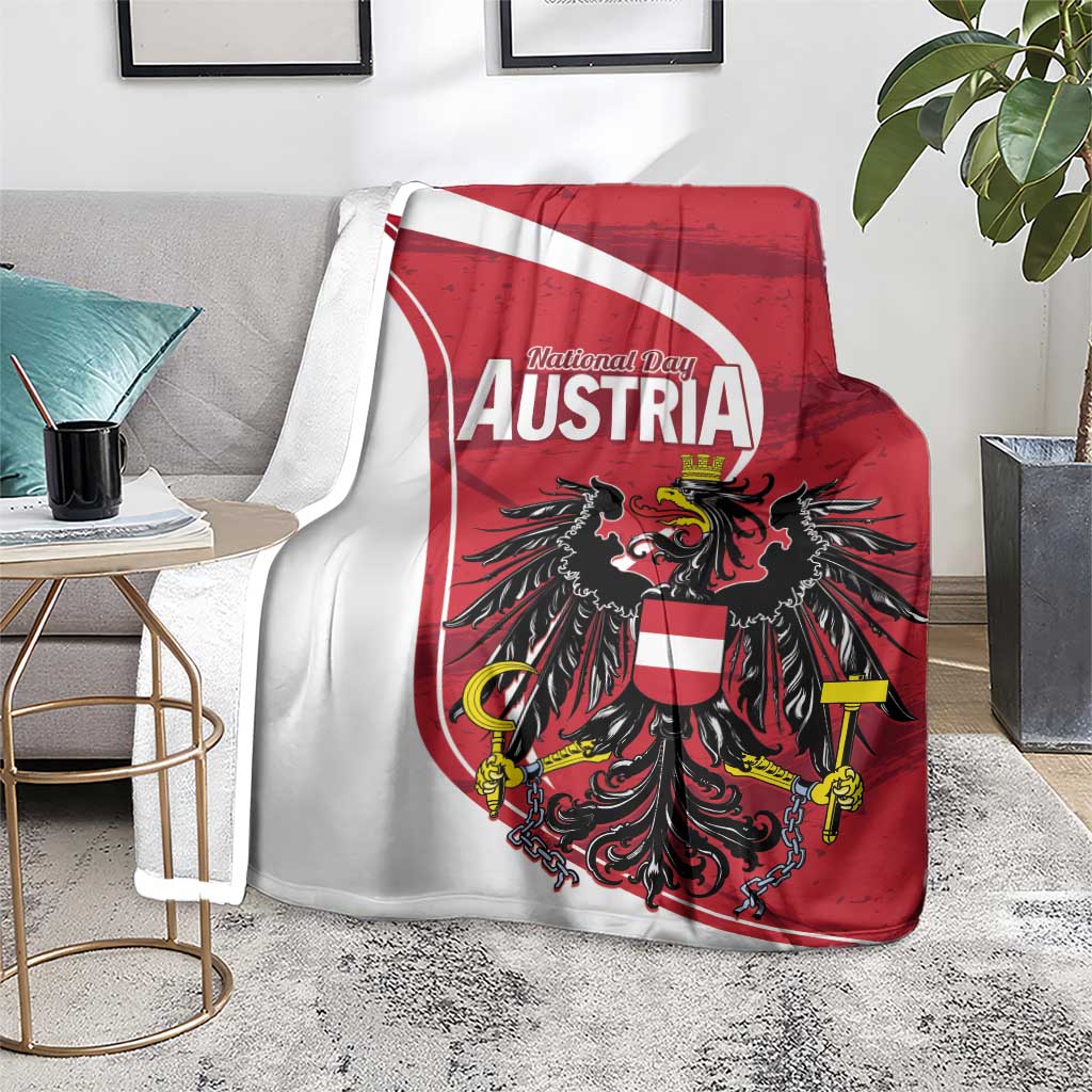 Austria National Day Blanket Republik Osterreich Black Eagle