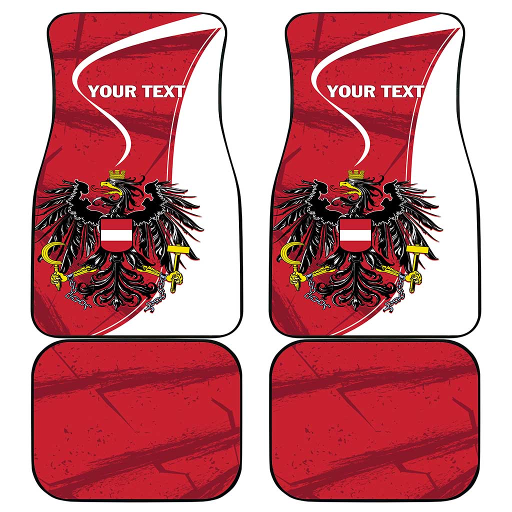 Austria National Day Car Mats Republik Osterreich Black Eagle - Wonder Print Shop