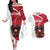 Personalized Austria National Day Couples Matching Off The Shoulder Long Sleeve Dress and Hawaiian Shirt Republik Osterreich Black Eagle - Wonder Print Shop