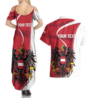 Personalized Austria National Day Couples Matching Summer Maxi Dress and Hawaiian Shirt Republik Osterreich Black Eagle - Wonder Print Shop