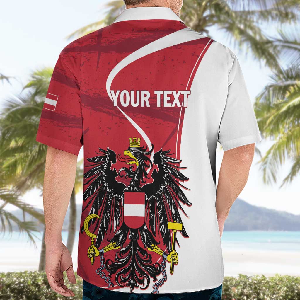 Personalized Austria National Day Hawaiian Shirt Republik Osterreich Black Eagle - Wonder Print Shop