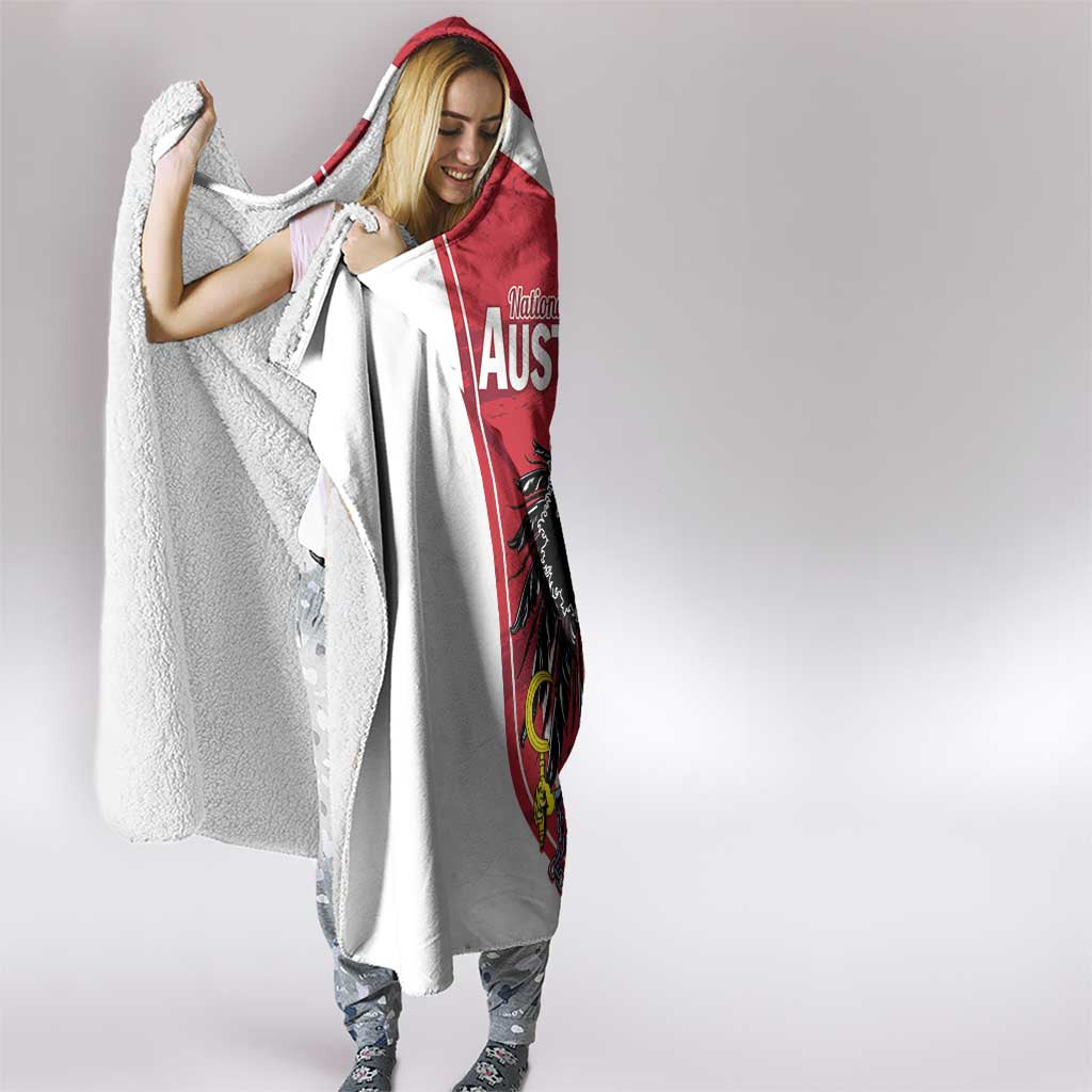 Austria National Day Hooded Blanket Republik Osterreich Black Eagle