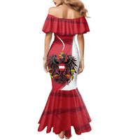 Personalized Austria National Day Mermaid Dress Republik Osterreich Black Eagle - Wonder Print Shop