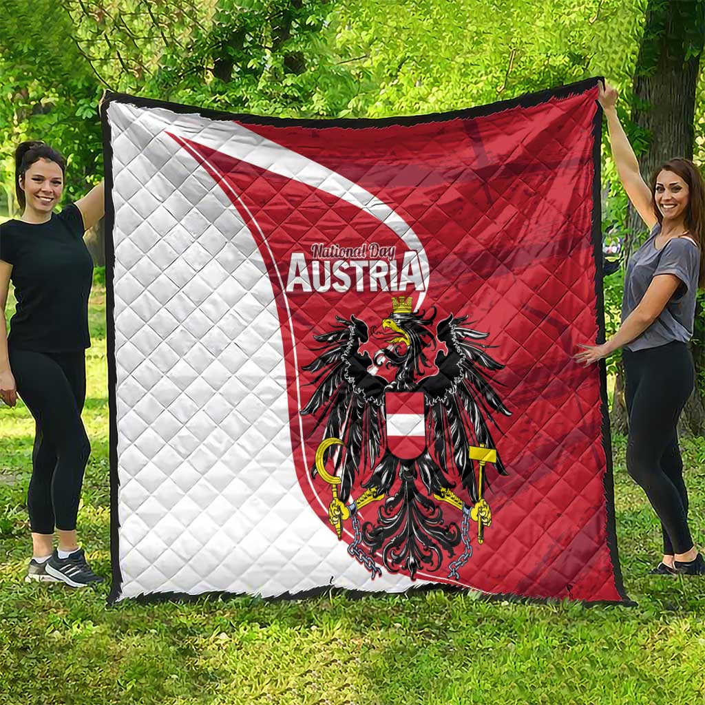 Austria National Day Quilt Republik Osterreich Black Eagle - Wonder Print Shop
