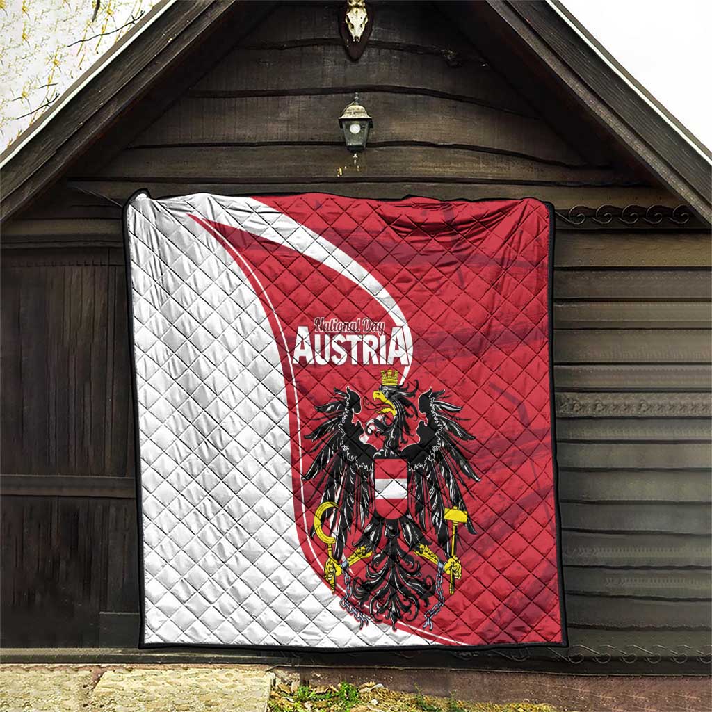 Austria National Day Quilt Republik Osterreich Black Eagle - Wonder Print Shop