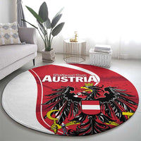 Austria National Day Round Carpet Republik Osterreich Black Eagle