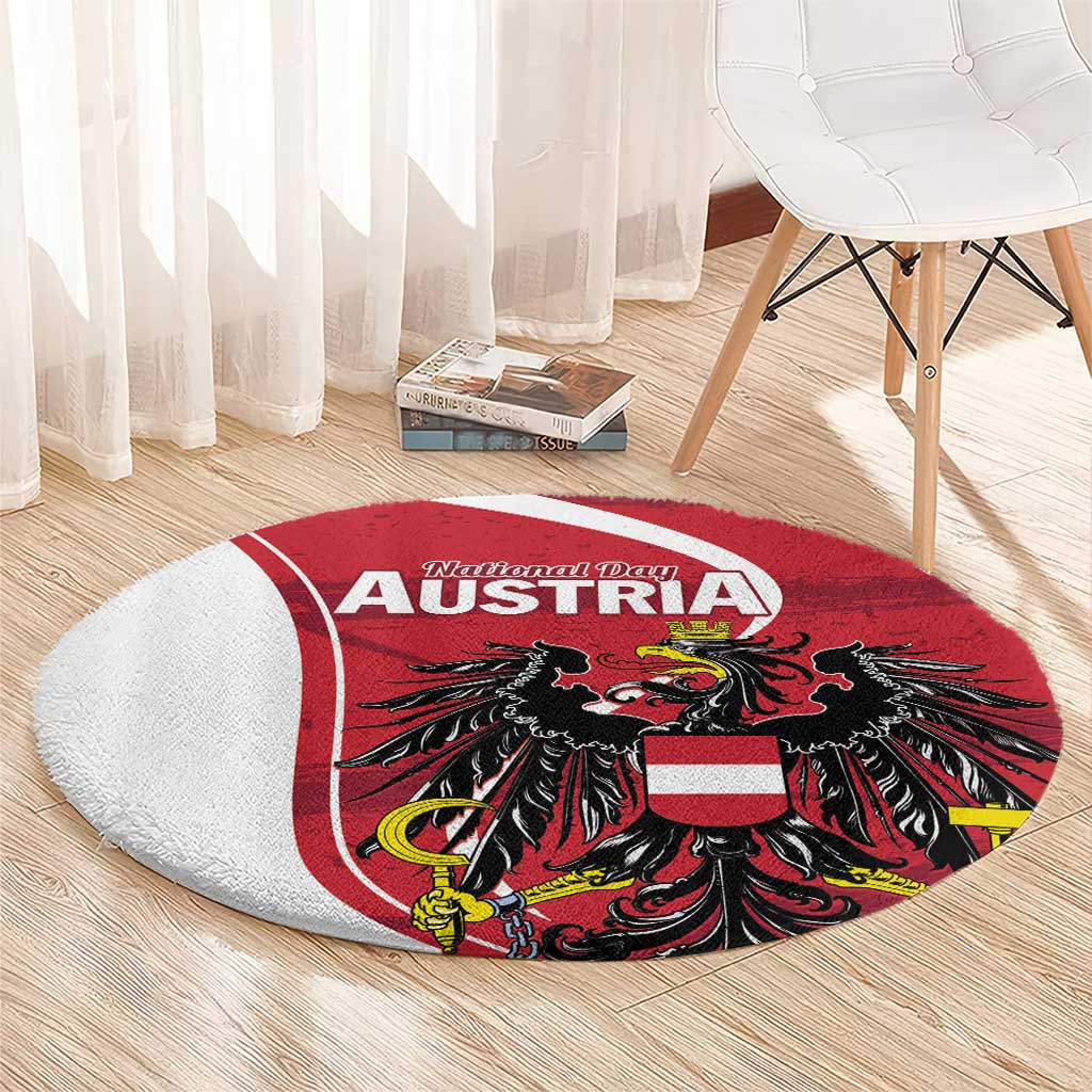 Austria National Day Round Carpet Republik Osterreich Black Eagle
