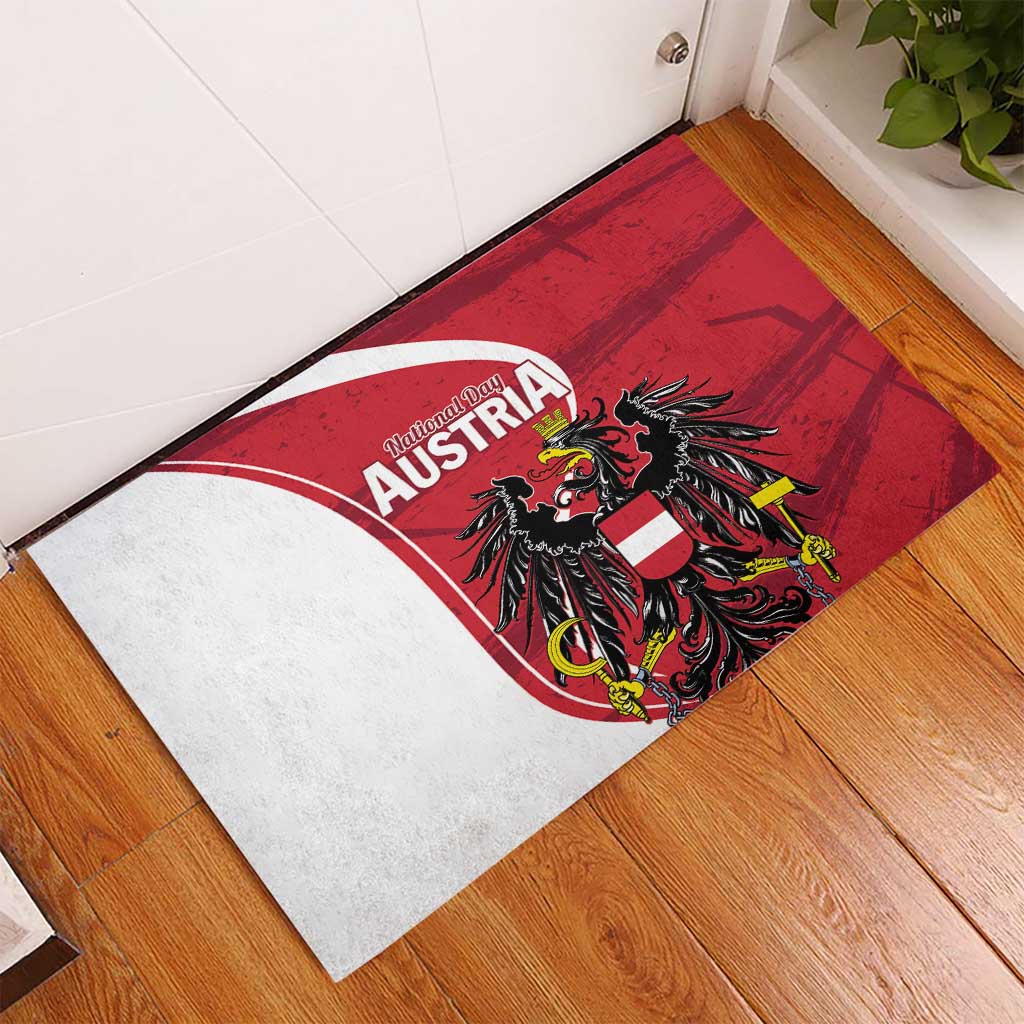 Austria National Day Rubber Doormat Republik Osterreich Black Eagle - Wonder Print Shop