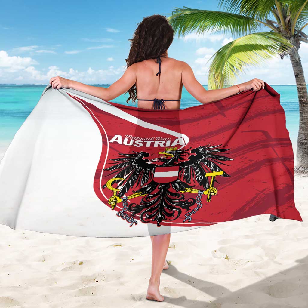 Austria National Day Sarong Republik Osterreich Black Eagle - Wonder Print Shop