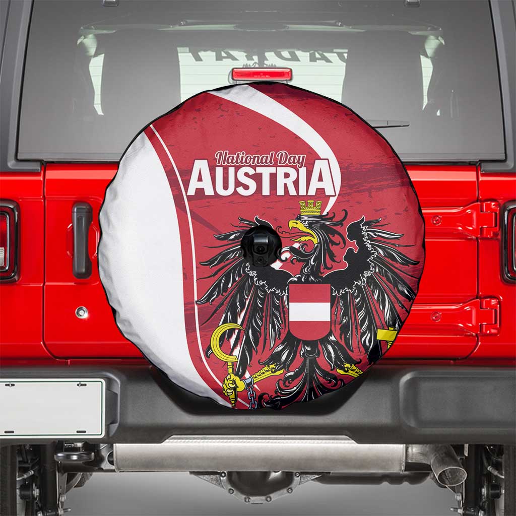 Austria National Day Spare Tire Cover Republik Osterreich Black Eagle - Wonder Print Shop