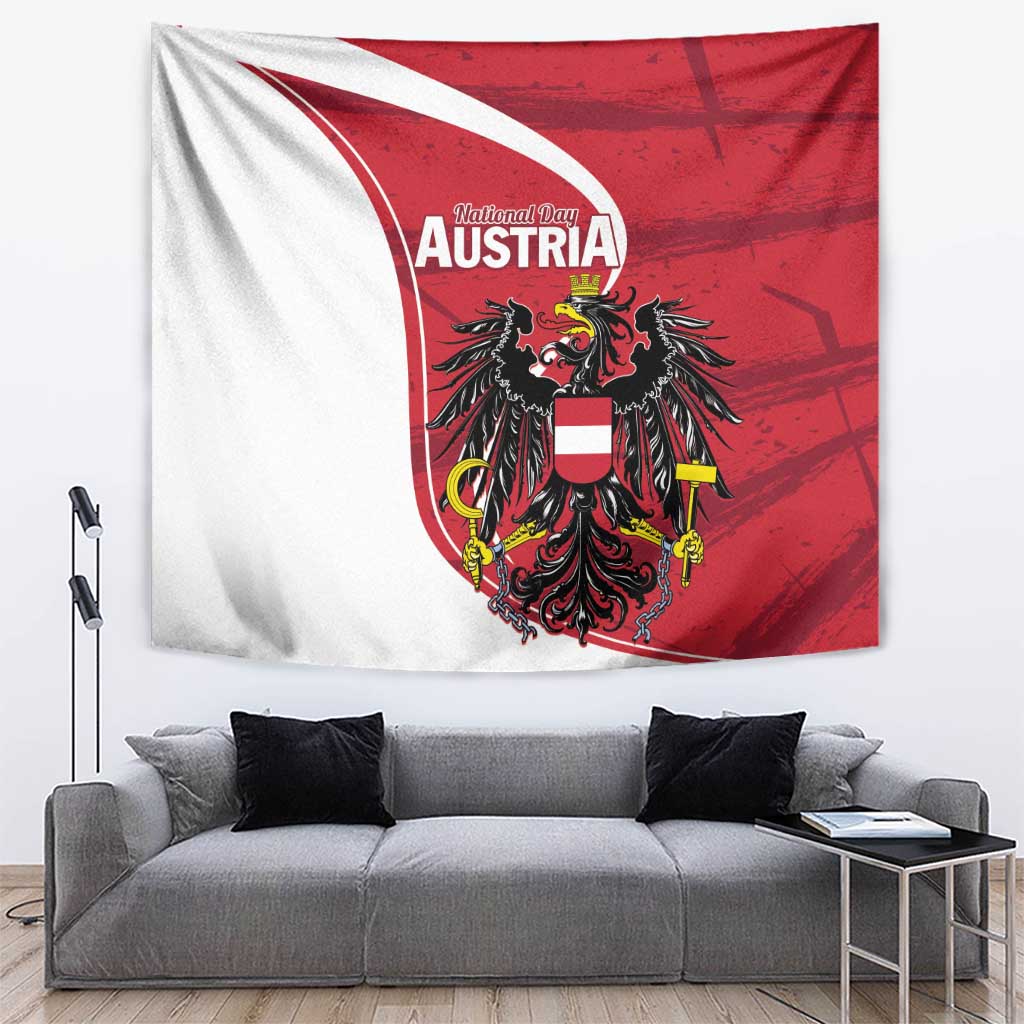 Austria National Day Tapestry Republik Osterreich Black Eagle - Wonder Print Shop