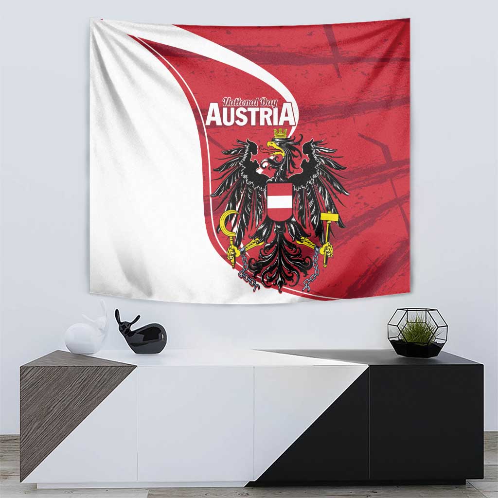 Austria National Day Tapestry Republik Osterreich Black Eagle - Wonder Print Shop