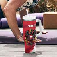 Personalized Austria National Day Tumbler With Handle Republik Osterreich Black Eagle - Wonder Print Shop
