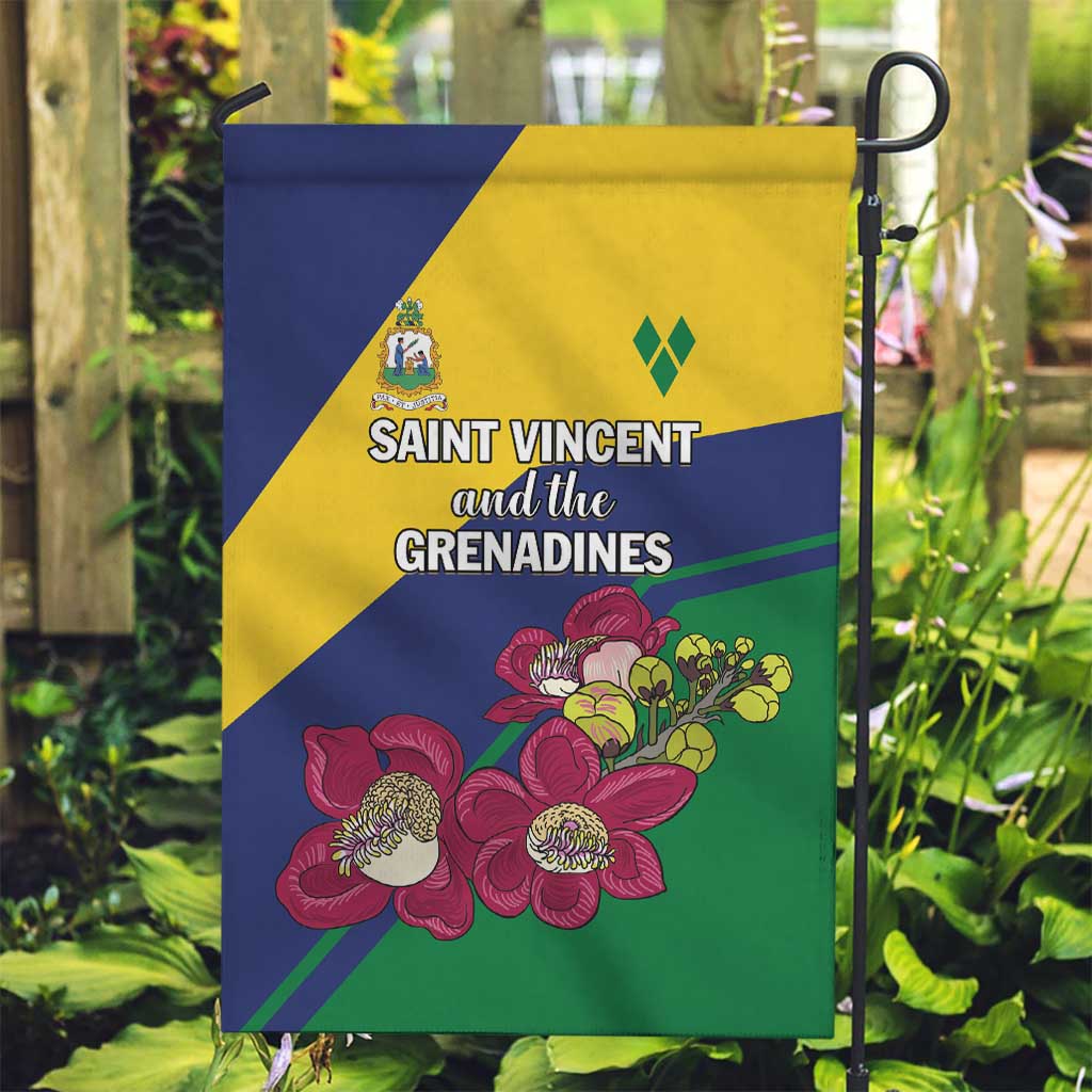 Saint Vincent and the Grenadines Garden Flag Pax et Justitia Cannonball Flower - Wonder Print Shop