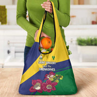 Saint Vincent and the Grenadines Grocery Bag Pax et Justitia Cannonball Flower