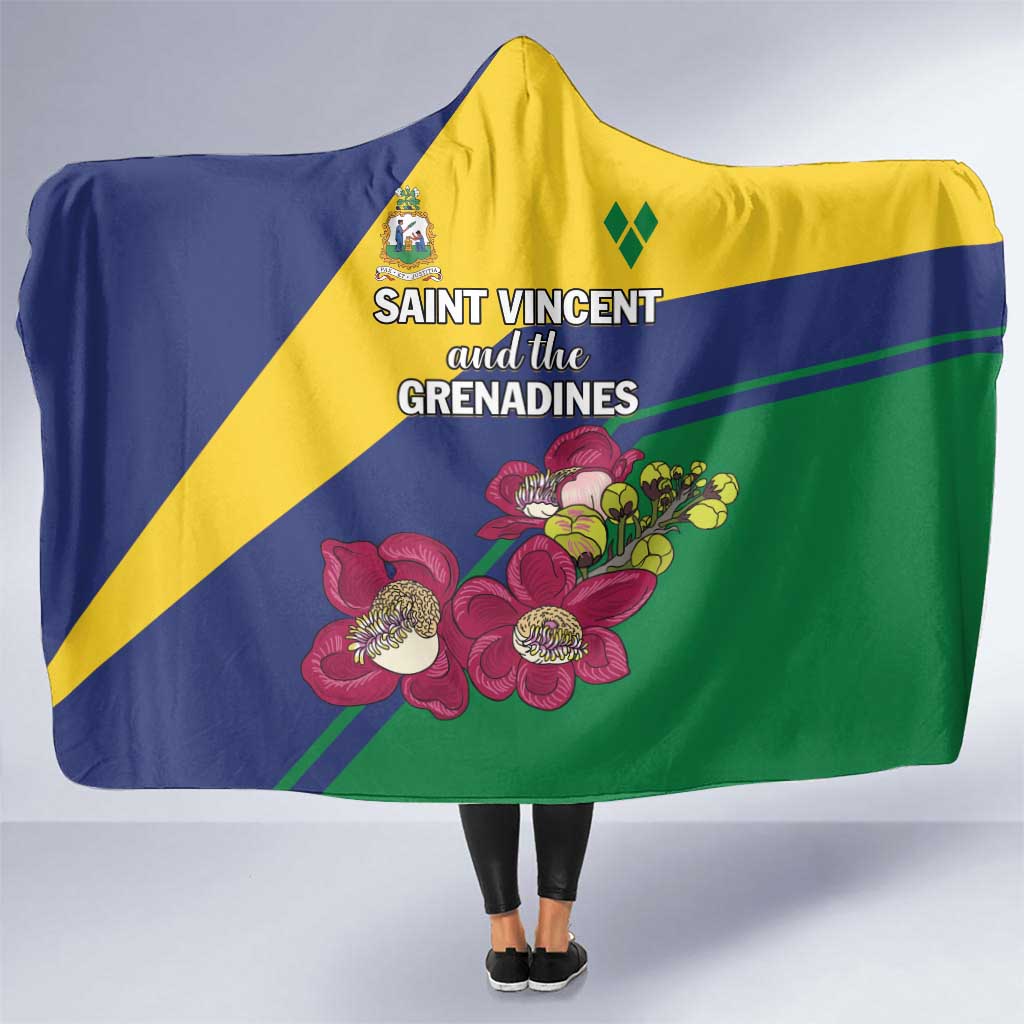 Saint Vincent and the Grenadines Hooded Blanket Pax et Justitia Cannonball Flower