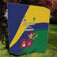 Saint Vincent and the Grenadines Quilt Pax et Justitia Cannonball Flower - Wonder Print Shop