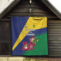 Saint Vincent and the Grenadines Quilt Pax et Justitia Cannonball Flower - Wonder Print Shop