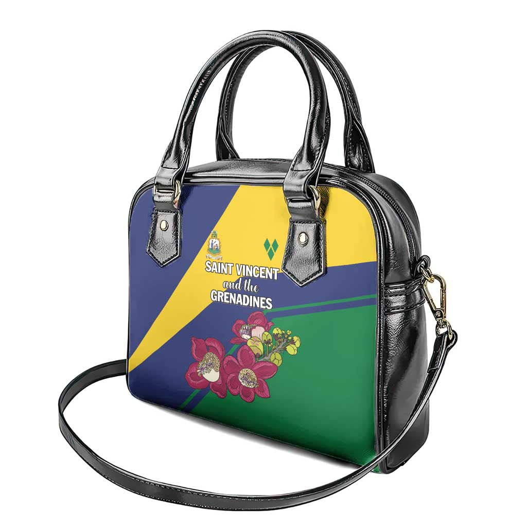 Saint Vincent and the Grenadines Shoulder Handbag Pax et Justitia Cannonball Flower