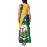Personalized Saint Vincent and the Grenadines Tank Maxi Dress Pax et Justitia Cannonball Flower - Wonder Print Shop