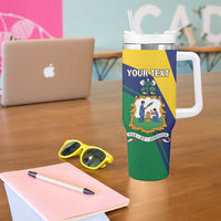 Personalized Saint Vincent and the Grenadines Tumbler With Handle Pax et Justitia Cannonball Flower - Wonder Print Shop