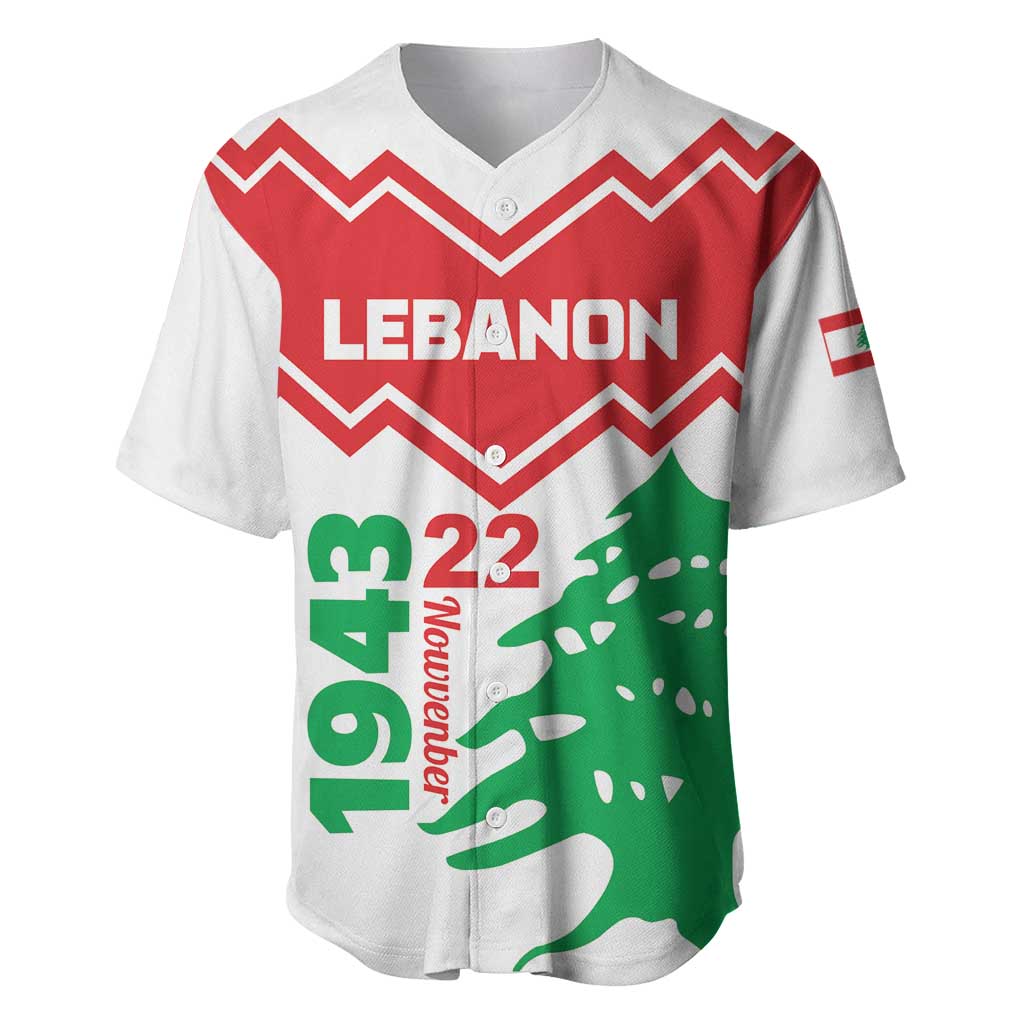 Personalized Lebanon Independence Day Baseball Jersey Cedrus libani - Wonder Print Shop