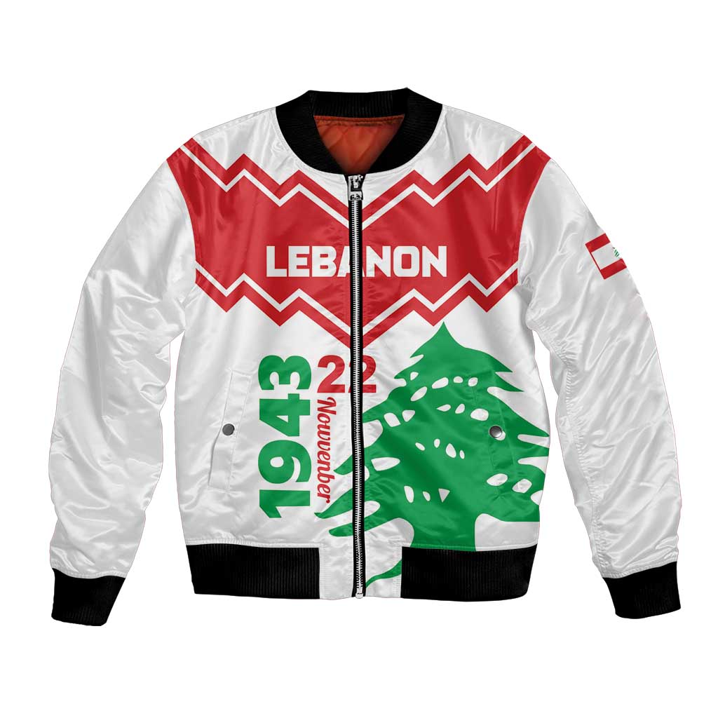 Personalized Lebanon Independence Day Bomber Jacket Cedrus libani - Wonder Print Shop
