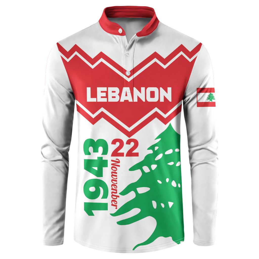 Personalized Lebanon Independence Day Button Sweatshirt Cedrus libani - Wonder Print Shop