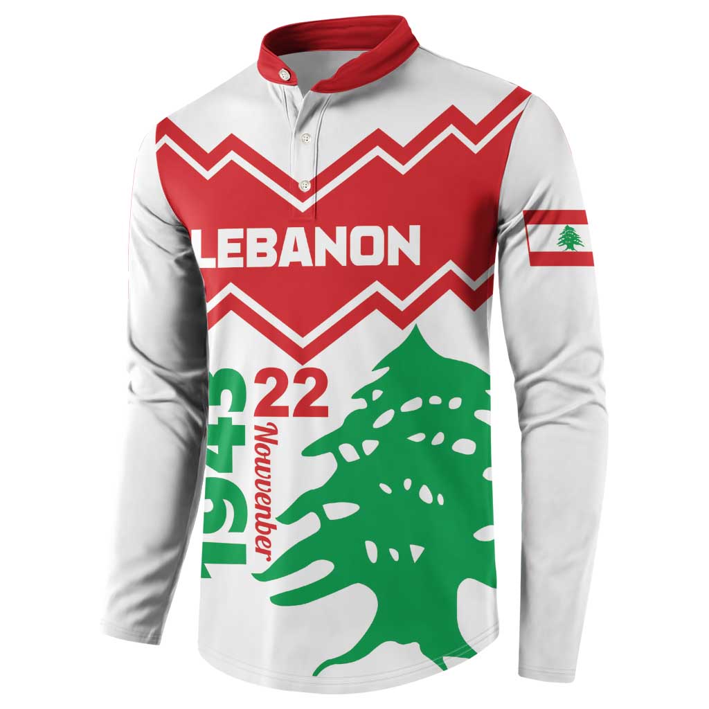 Personalized Lebanon Independence Day Button Sweatshirt Cedrus libani - Wonder Print Shop
