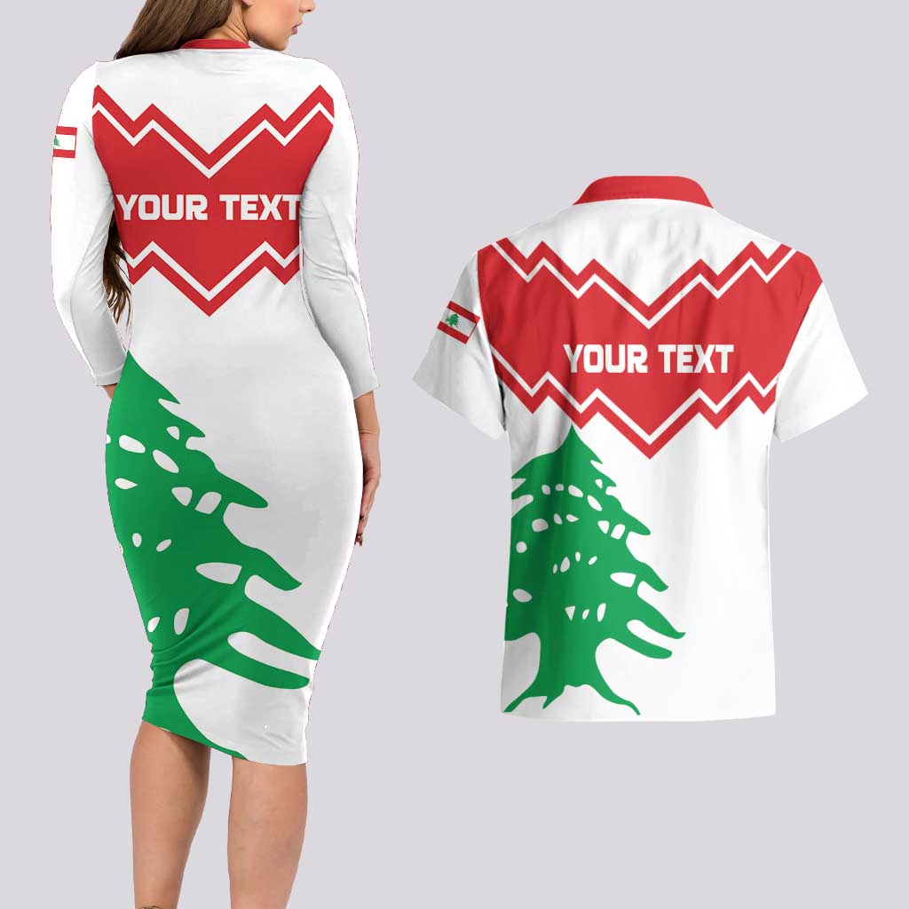 Personalized Lebanon Independence Day Couples Matching Long Sleeve Bodycon Dress and Hawaiian Shirt Cedrus libani - Wonder Print Shop