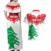 Personalized Lebanon Independence Day Couples Matching Off Shoulder Maxi Dress and Hawaiian Shirt Cedrus libani - Wonder Print Shop