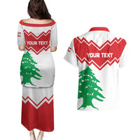 Personalized Lebanon Independence Day Couples Matching Puletasi and Hawaiian Shirt Cedrus libani - Wonder Print Shop