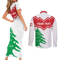 Personalized Lebanon Independence Day Couples Matching Short Sleeve Bodycon Dress and Long Sleeve Button Shirt Cedrus libani - Wonder Print Shop