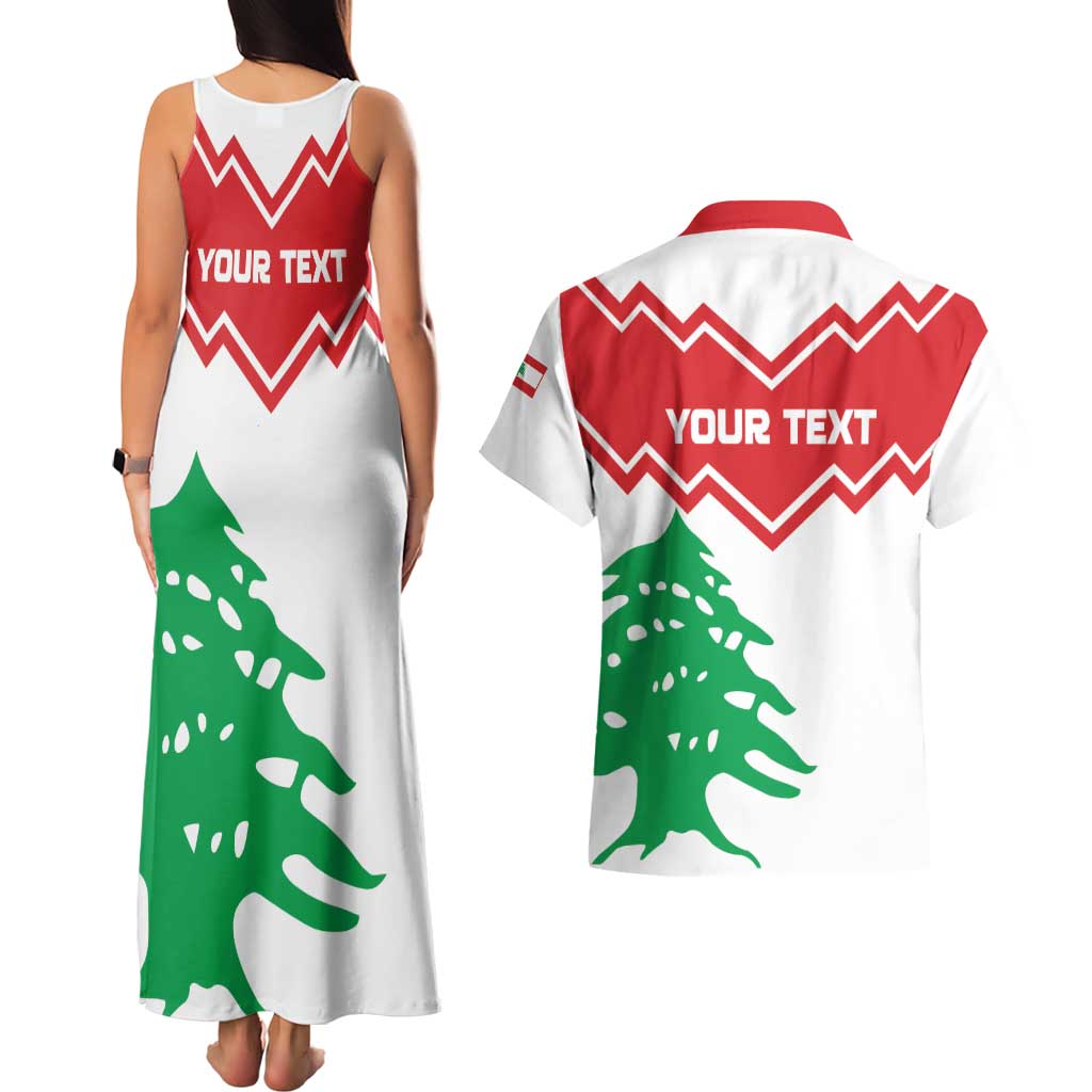 Personalized Lebanon Independence Day Couples Matching Tank Maxi Dress and Hawaiian Shirt Cedrus libani - Wonder Print Shop