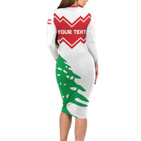 Personalized Lebanon Independence Day Family Matching Long Sleeve Bodycon Dress and Hawaiian Shirt Cedrus libani - Wonder Print Shop