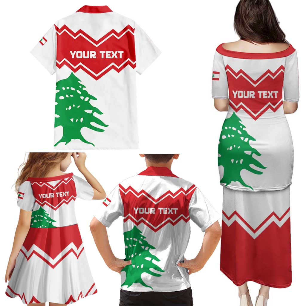 Personalized Lebanon Independence Day Family Matching Puletasi and Hawaiian Shirt Cedrus libani - Wonder Print Shop