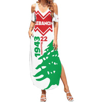 Personalized Lebanon Independence Day Family Matching Summer Maxi Dress and Hawaiian Shirt Cedrus libani - Wonder Print Shop