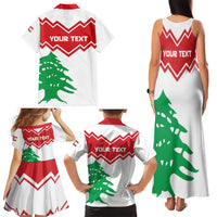 Personalized Lebanon Independence Day Family Matching Tank Maxi Dress and Hawaiian Shirt Cedrus libani - Wonder Print Shop